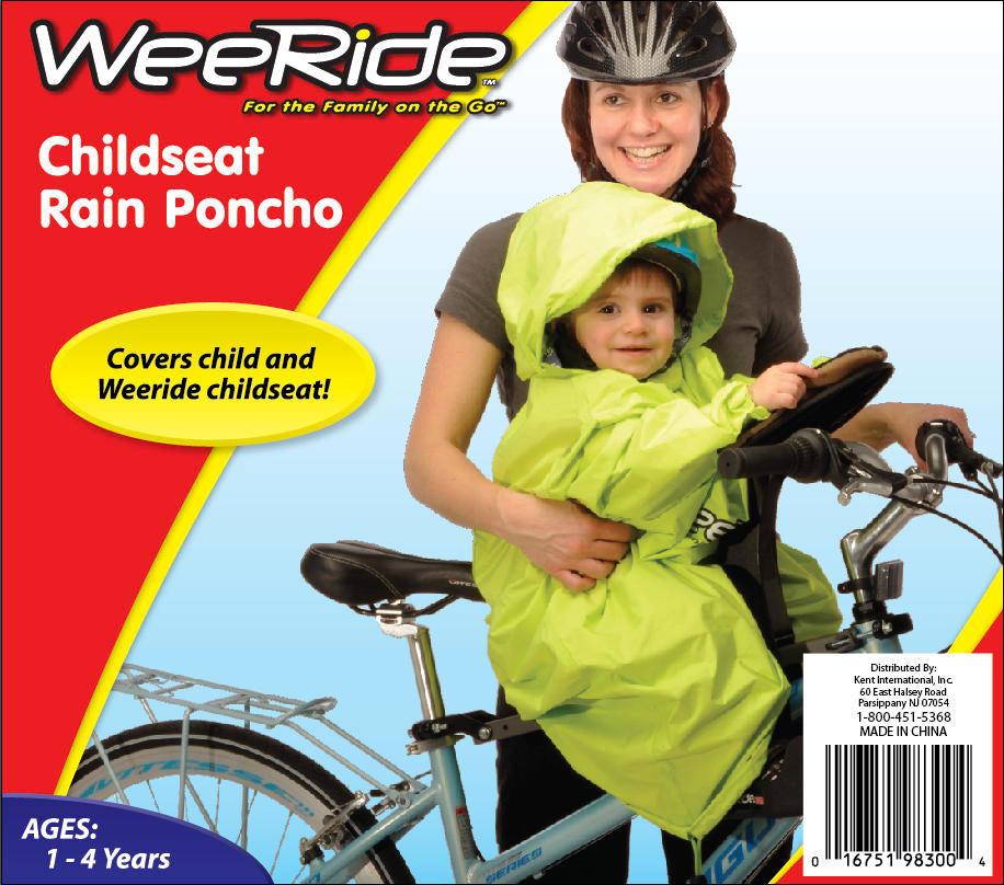 WeeRide Rain Weather Child Bike Seat Poncho - Kids Bike Trailers